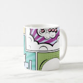 Abstract creative concept comic pop art style blan コーヒーマグカップ (正面右)
