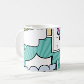 Abstract creative concept comic pop art style blan コーヒーマグカップ (正面左)