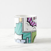 Abstract creative concept comic pop art style blan コーヒーマグカップ (中央)