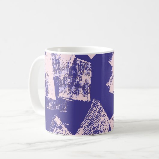 Abstract creative seamless pattern with brush stro コーヒーマグカップ (正面左)