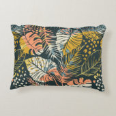 Abstract creative seamless pattern with tropical p アクセントクッション (裏面)