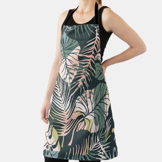 Abstract creative seamless pattern with tropical p エプロン (インサイチュ)