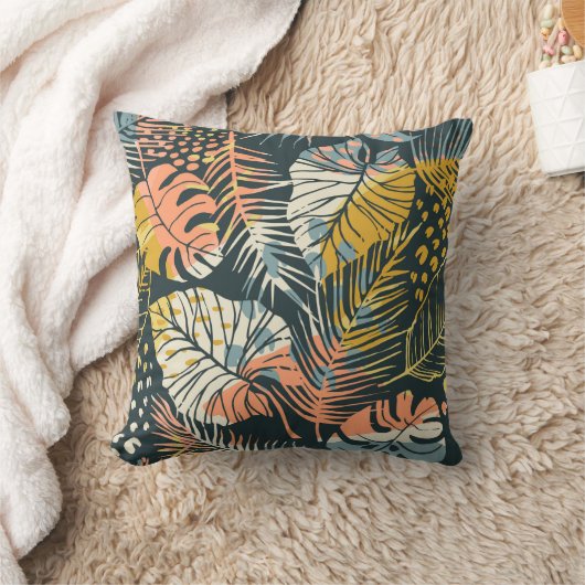 Abstract creative seamless pattern with tropical p クッション (ブランケット)