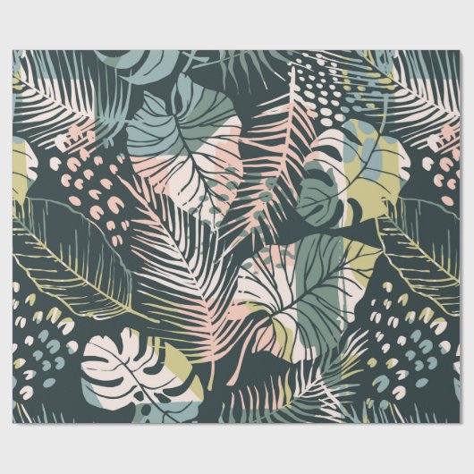Abstract creative seamless pattern with tropical p ラッピングペーパー (フラット)