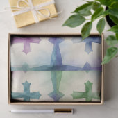Abstract Cross pattern pretty watercolor faith  薄葉紙 (ギフト)
