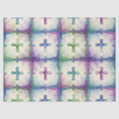 Abstract Cross pattern pretty watercolor faith 薄葉紙 (正面)
