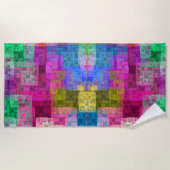 Abstract cubes ビーチタオル (正面)