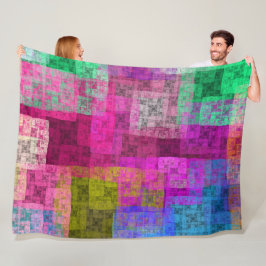 Abstract cubes フリースブランケット