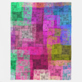 Abstract cubes フリースブランケット (正面)