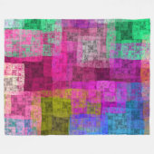 Abstract cubes フリースブランケット (正面(横))