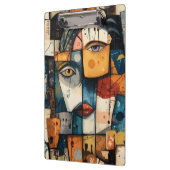 Abstract Cubist Face Pattern Modern Avant Garde クリップボード (左)