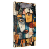 Abstract Cubist Face Pattern Modern Avant Garde クリップボード (右)
