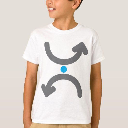 Abstract Curved Arrows Exchange Symbolic Flow Tシャツ (正面)