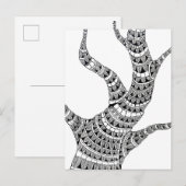 Abstract Curvy Tree Pen Drawing  ポストカード (正面/裏面)