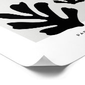 Abstract Cut Outs Shapes Modern Minimalist Leaves ポスター (角)