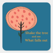 Abstract Cute Fruit Tree スクエアシール (正面)