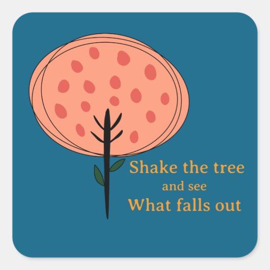 Abstract Cute Fruit Tree スクエアシール (正面)