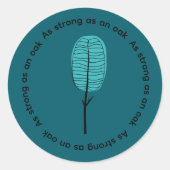 Abstract Cute Tree ラウンドシール (正面)