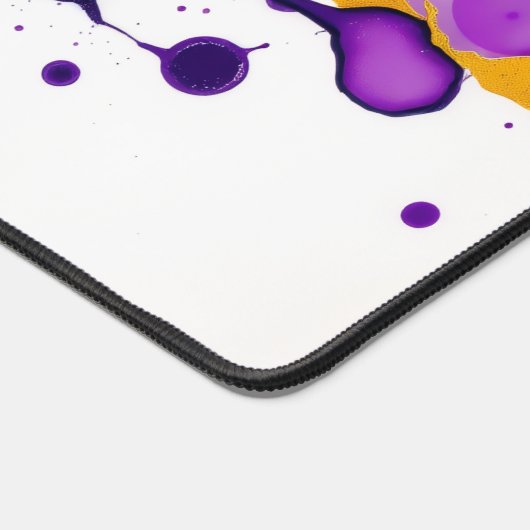 Abstract Dance Gold Metallic Vein デスクマット (コーナー)