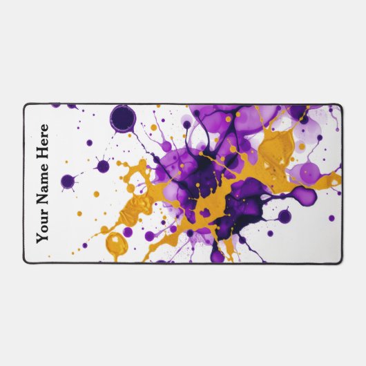 Abstract Dance Gold Metallic Vein デスクマット (正面)