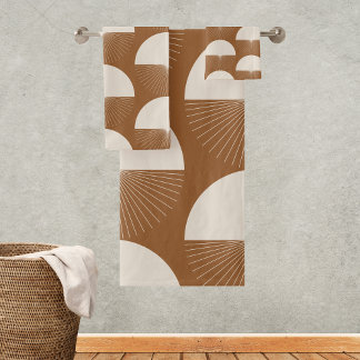 Abstract Dandelion Handtücher Boho Style  バスタオルセット