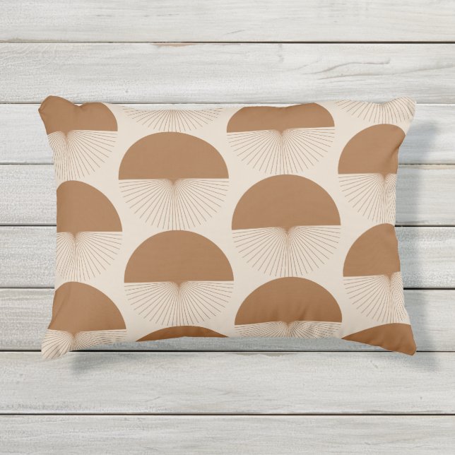 Abstract Dandelion Outdoor Kissen Boho wetterfest アウトドアクッション (正面)