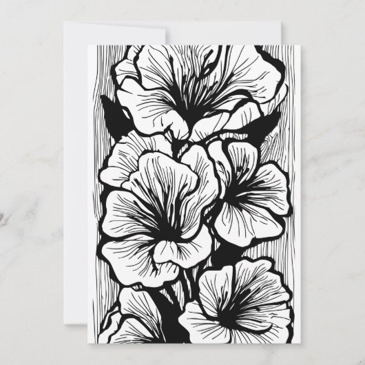 Abstract Dark Blur Gradient Minimalist Aesthetic 招待状 (正面)