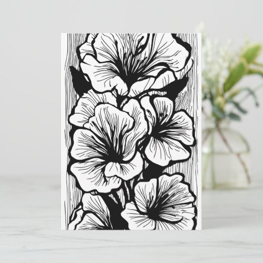 Abstract Dark Blur Gradient Minimalist Aesthetic 招待状 (スタンド正面)