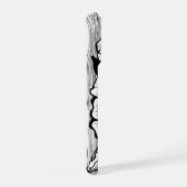 Abstract Dark Blur Gradient Minimalist Aesthetic iPhoneケース (右側面)