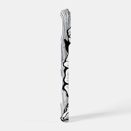 Abstract Dark Blur Gradient Minimalist Aesthetic iPhoneケース (右側面)