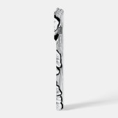 Abstract Dark Blur Gradient Minimalist Aesthetic iPhoneケース (左側面)