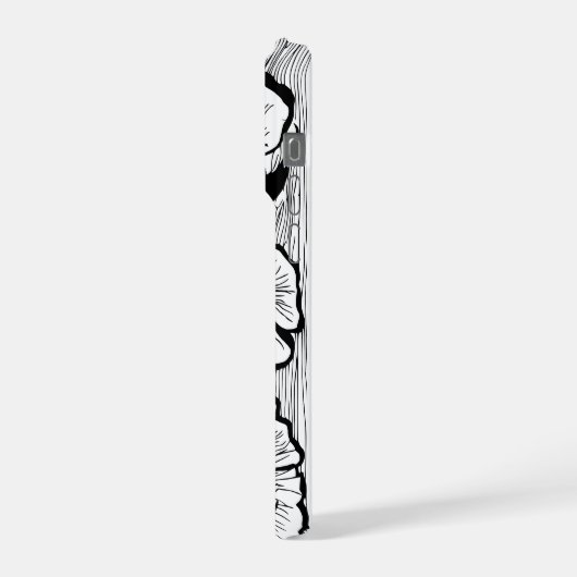 Abstract Dark Blur Gradient Minimalist Aesthetic iPhoneケース (左側面)