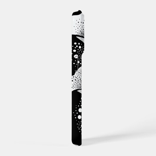 Abstract Dark Blur Gradient Minimalist Aesthetic iPhoneケース (右側面)