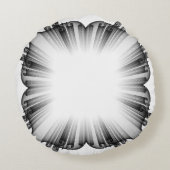Abstract Dark Vignette Throw Pillow - Modern ラウンドクッション (裏面)