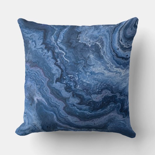 Abstract Deep Blue Marble クッション (正面)