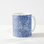 Abstract Denim Pockets Patchwork Seamless Pattern コーヒーマグカップ (正面右)