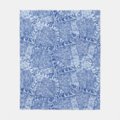 Abstract Denim Pockets Patchwork Seamless Pattern  フリースブランケット (正面)