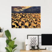 Abstract Desert Landscape ポスター (ホームオフィス)