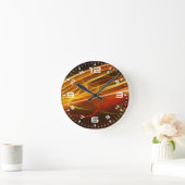 Abstract Design Banner-10009 ラウンド壁時計 (ホーム)