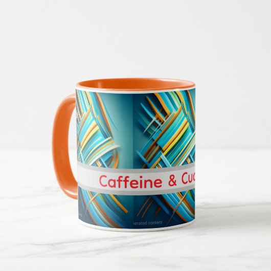 abstract design funny mug for girlfriend マグカップ (正面左)