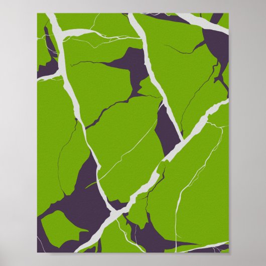 Abstract Design of a Fractured Green Surface ポスター (正面)