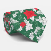 Abstract design of poinsettia and Christmas roses ネクタイ (ロール)