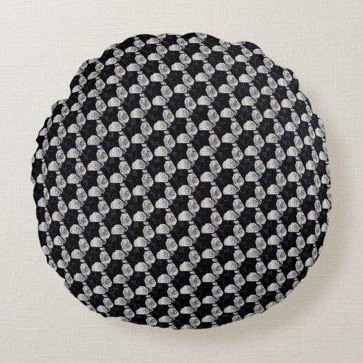 Abstract digital pattern 1190 - Round PIllow ラウンドクッション (正面)