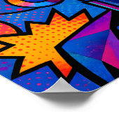 Abstract Diva - Modern Retro Geometric Pop Art ポスター (角)