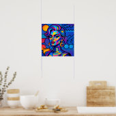 Abstract Diva - Modern Retro Geometric Pop Art ポスター (キッチン)