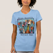 Abstract Dogs blue Tシャツ (正面)