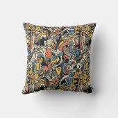 Abstract Doodle Pastel クッション (裏面)