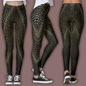 Abstract Dot Pattern | Black & Yellow Halftone レギンス