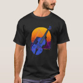 Abstract Double Bass Jazz Musician Contrabass Play Tシャツ (正面)