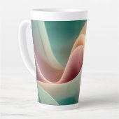 Abstract Drapery with Pastel Gradient Flow カフェラテマグ (左アングル)